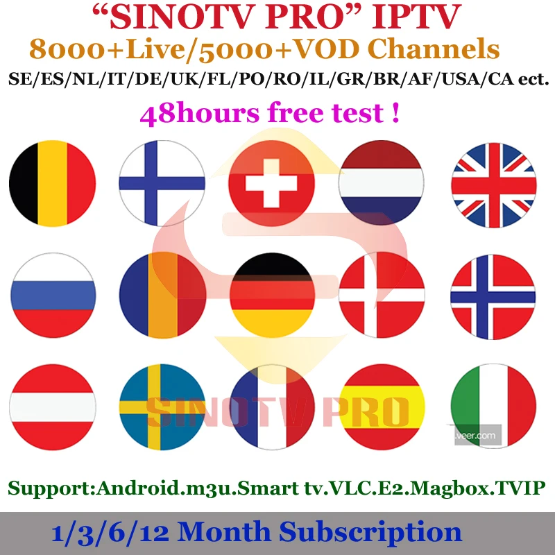 

Europe IPTV France UK German Arabic Belgium Sweden French Poland Spain USA Canada Dutch smart TV Box IPTV M3U 8000+ Live, N/a