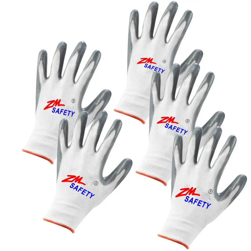 Automotive Assembly White Colored Nitrile Coated Working Gloves Buy