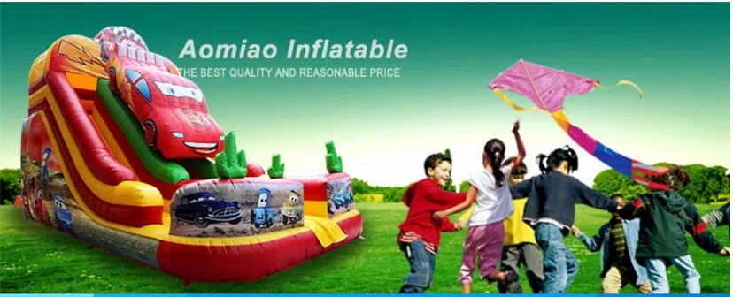 Giant Inflatable stair kids sliding toys frozen snow water slide with detachable pool 