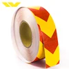 Black White Arrow PVC Reflective Warning Tape for traffic control