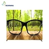 Water saving eco-friendly glasses print pop up tension fabric display