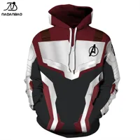 

NADANBAO Brand 2019 new design custom sublimation 3d printed marvel avengers quantum clothing couple hoodies sweatshirts