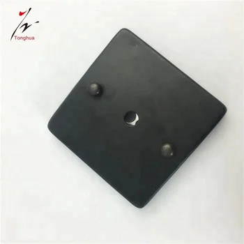 Black Painted Metal Electrical Square Ceiling Rose Plate