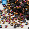 Factory rhinestone tassel keychain Jelly Bottom resin non hotfix flat back rhinestones for men rhinestone suit