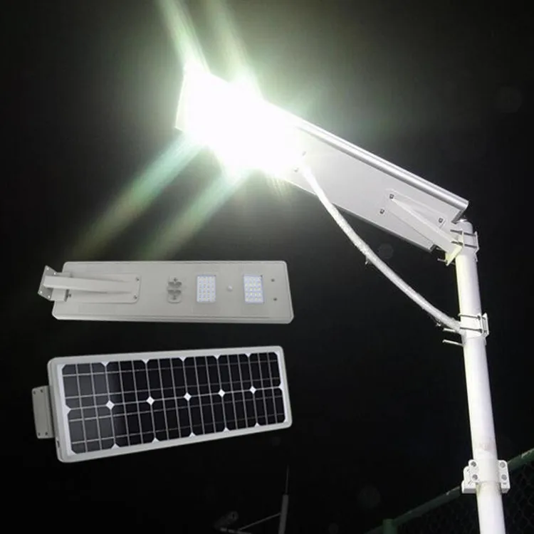 Super bright battery powered motion sensor led light 60w all in one solar street light