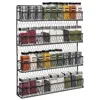 4 tiers metal chrome Seasoning bottles organizer spice rack