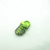 Basic classic plain hole bright green color kids slide sandals kids eva sandals