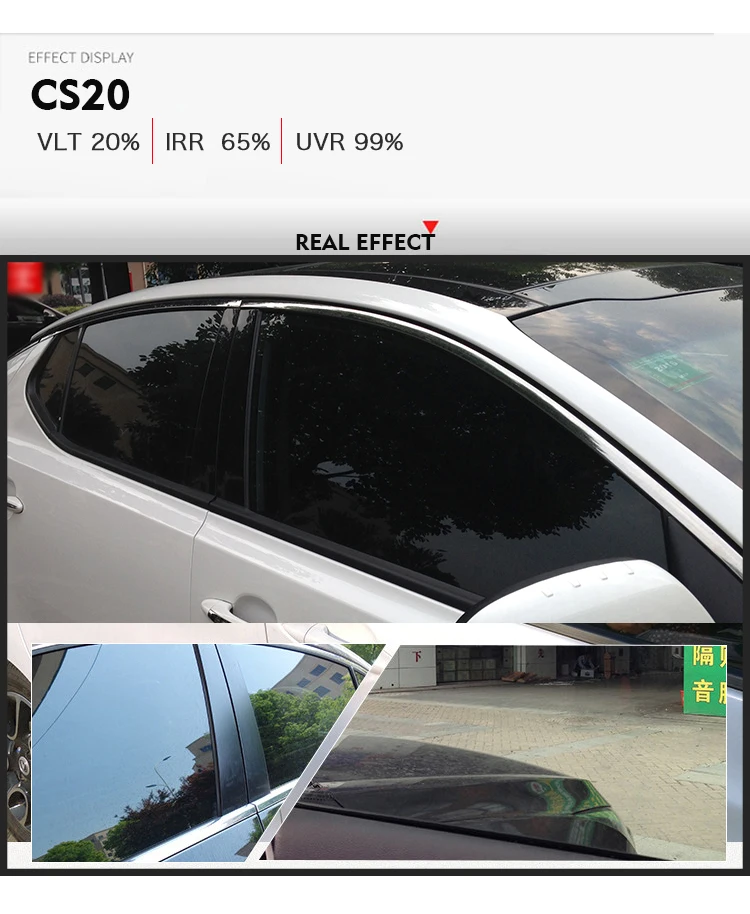 1.52x30m/60"x100ft Top Quality Good Heatresistant Tint Car Window Film