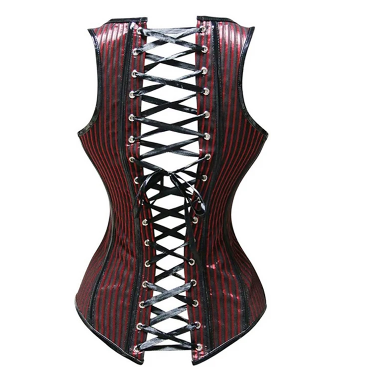 Hot Selling Steampunk Corset Gothic Corset Women Waist Trainer Vinyl Corset  