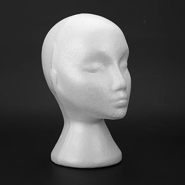 Female Styrofoam Hat Glasses Hair Wig Mannequin Stand Display Head Model w/Chest 