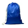 Big capacity dry cleaning drawstring home use laundry bag with shoulder strap