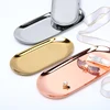 2019 New Products Vintage Retail Oval Metal Serving Rolling Tray