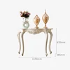 Antique Gold Silver Stroke Luxury Wall Wood Carved Console Table