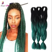 

24inch Ombre Synthetic Crochet Hair Extensions Jumbo Braids Hairstyles Pink Red Blue Braiding Hair Jumbo Braids Long Ombre