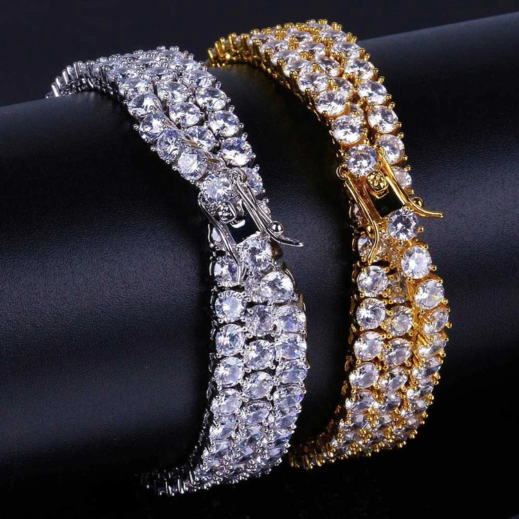 

Custom 4mm diamond tennis bracelet white gold chain designs for ladies
