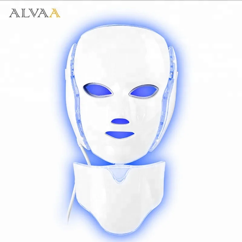 

Led PDT Face Neck LED Mask For Facial Neck Care with 7 Colors, White