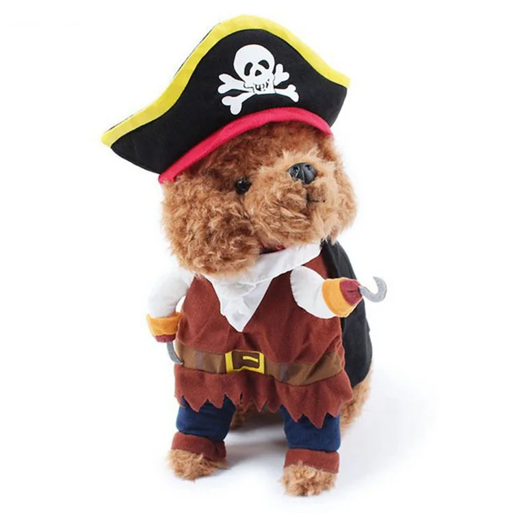 

New Pet Turned Installed Halloween Pet Clothes Cowboy Pirates Very Cute Handsome Dog, Brown