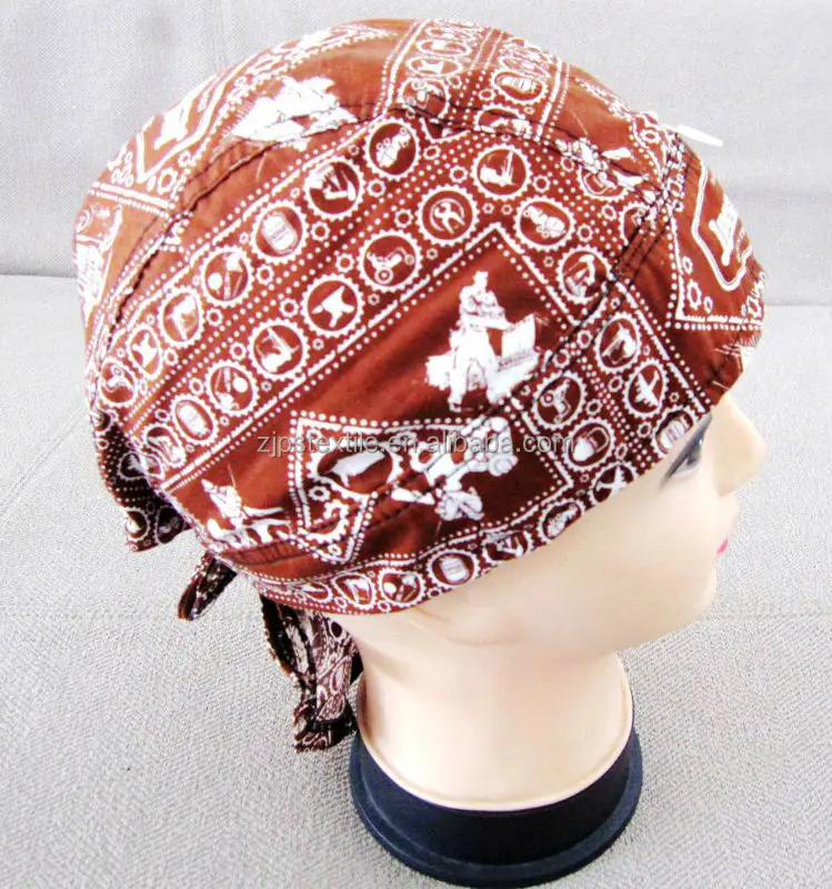 cool man风格万圣节doorag帽子海盗帽/durag头巾盖