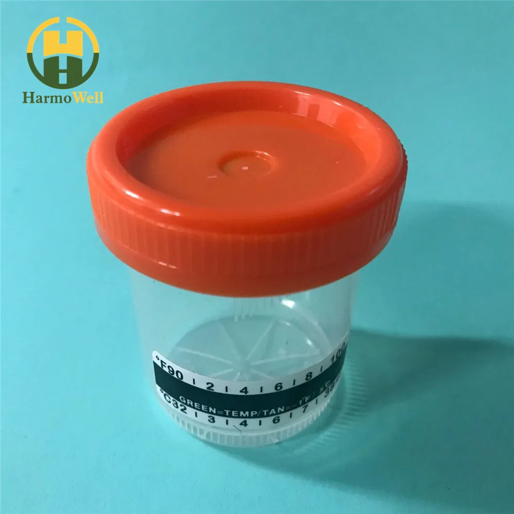 urine cups with temperature gauge