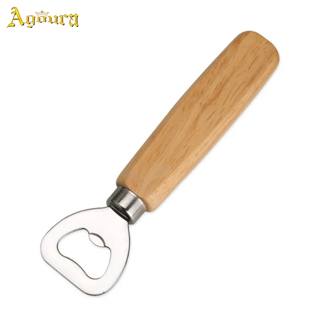 

Wood Handle Bottle Opener Metal Stainless Steel Beer Opener