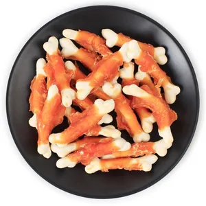 Image of Pet supplies CBD chicken wrapped bone dog treats and food
