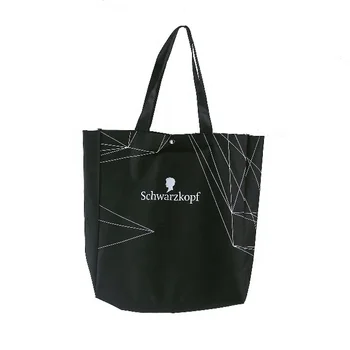 black foldable shopping bag