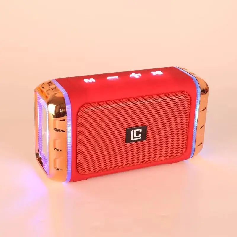 Portable Mini Bluetooth Booster Speakers Wireless Hands Free Colorful Flashing LED TF USB FM Sound Music For iPhone X Samsung - ANKUX.COM