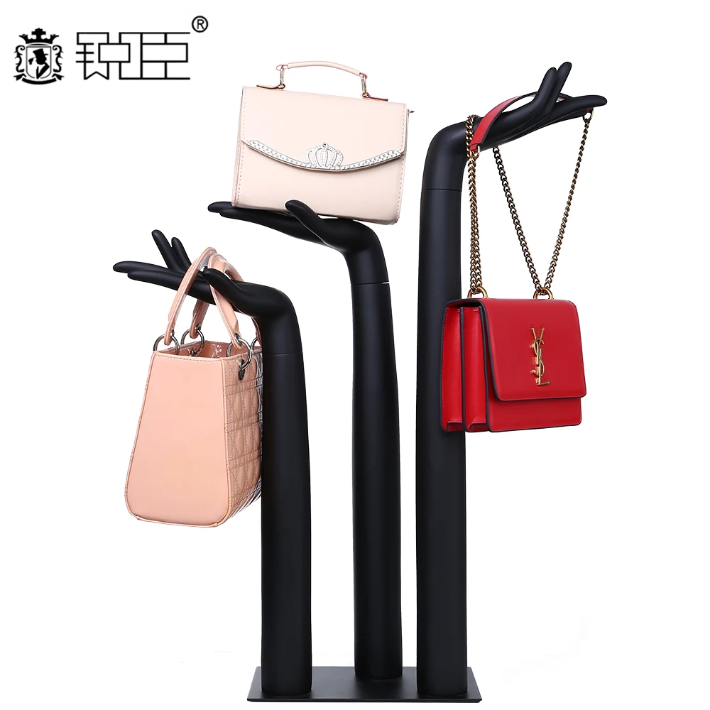 

UK Warehouse Luxury Hand Type Jewelry Window Bag Display Rack Bag Display Black Display Stand, Matt black