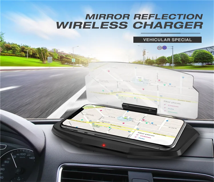Hud Head Up Display GPS Car HUD with Screen Wireless Charging Car HUD
