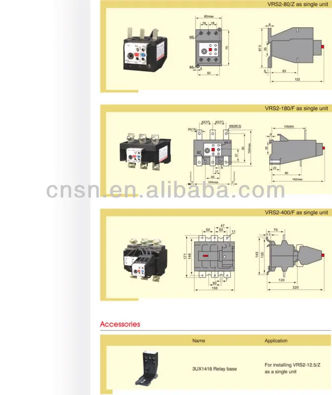 3UA54 3UA series thermal relay / thermal overload relay / hot relay