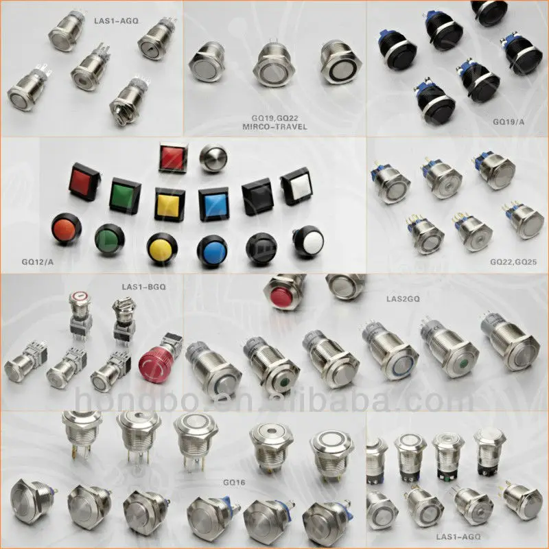 Onpow Waterproof Electrical Push Button Switch(las1b Series,Dia.22mm