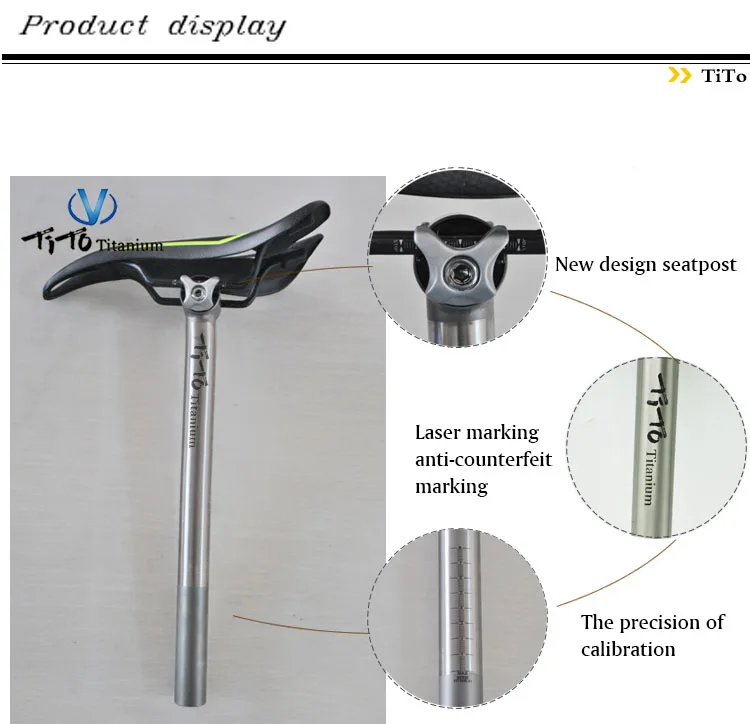 TiTO manufacturer of titanium bicycle/road bike/MTB seatpost titanium alloy ultralight seatpost 27.2/30.9/31.6