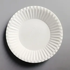 Image of Disposable Round Paper Plate Paper Dishes for Party disposable paper cake plates