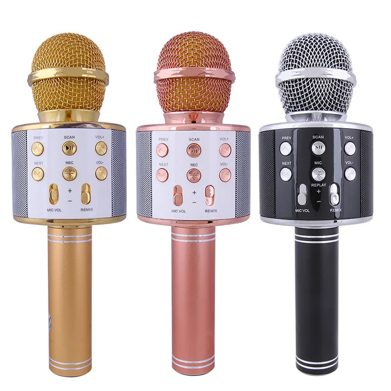 

OEM Print LOGO for Free WS 858 wireless microphone professional condenser karaoke mic, Black;pink;gold;rosegold;blue;silver