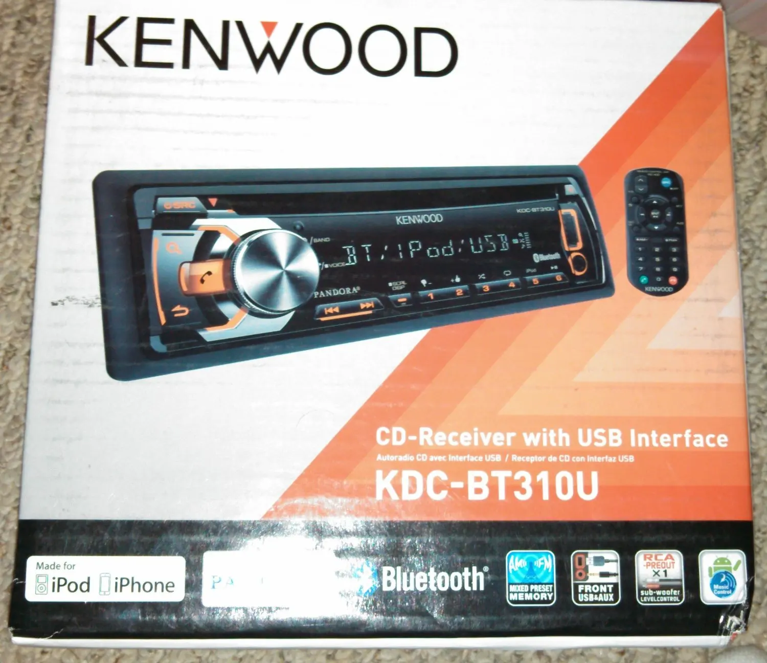 Buy Kenwood KDC-310U CD Receiver with Bluetooth/USB/AUX in Cheap Price