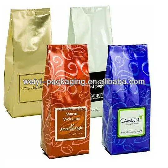 customized plastic aluminum foil coffee bags/ coffee bag with valve/ Coffee packaging bags 250g 500g 1000g 1kg