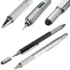 Promotional gift multi functional metal tool pen, multitool 6 in 1 aluminum tool pen