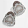 Kaimei 2019 hot products women fashion brands new big cz stone crystal earring big shark mouth teeth stud custom earrings