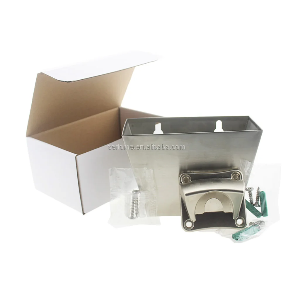 
Stainless Steel Wall Mounted Bottle Caps Collected Catcher Bucket Zinc Alloy Metal Square Blank Wall Mounted Beer Opener 