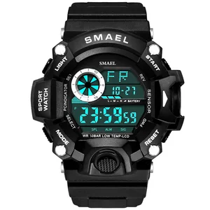 Plastic Led Clock Waterproof Sport Men Military SMAEL 1385B Digital Watch 2