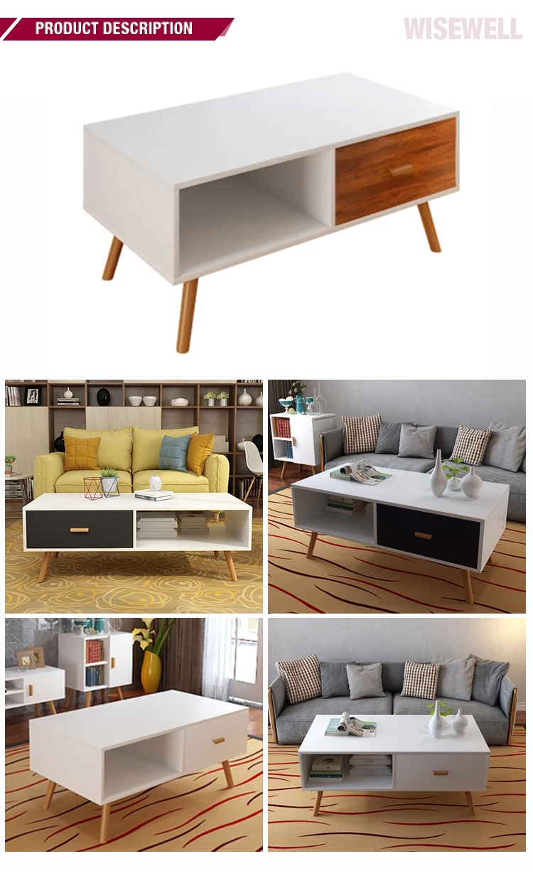 handmade modern style customized wood coffee table living room furniture