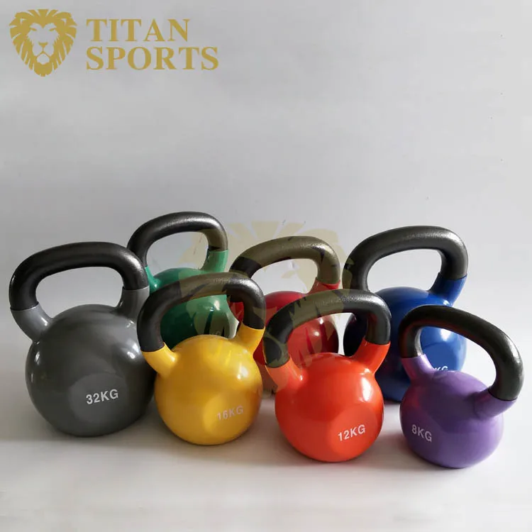 Gym Use Vinyl Dipped Cast Iron Kettlebells