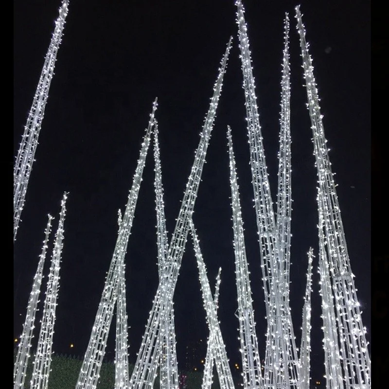 Outdoor Christmas LED ice sculptures lights commercial grade lighted ice icicles for winter light displays