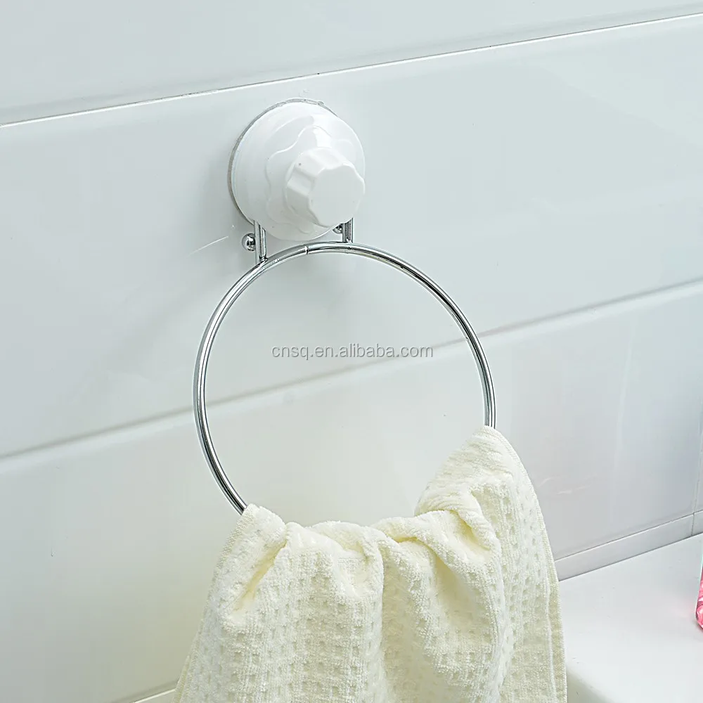 
Online shopping home style suction cup small bathroom hang towel ring 