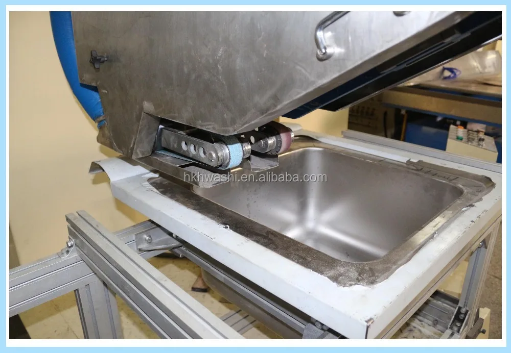 HWASHI Automatic Sink Edge Grinding Machine/stainless steel bowl