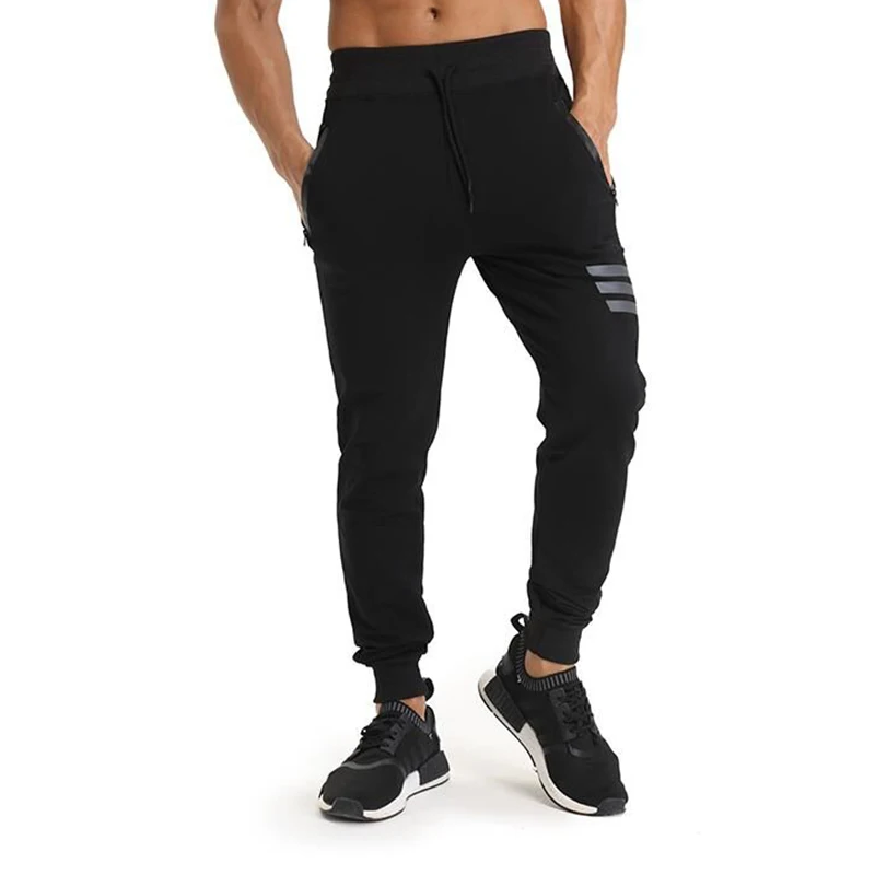

Wholesale Full Length Sport Pants Jogging Leggings Gym Pants For Men, Black