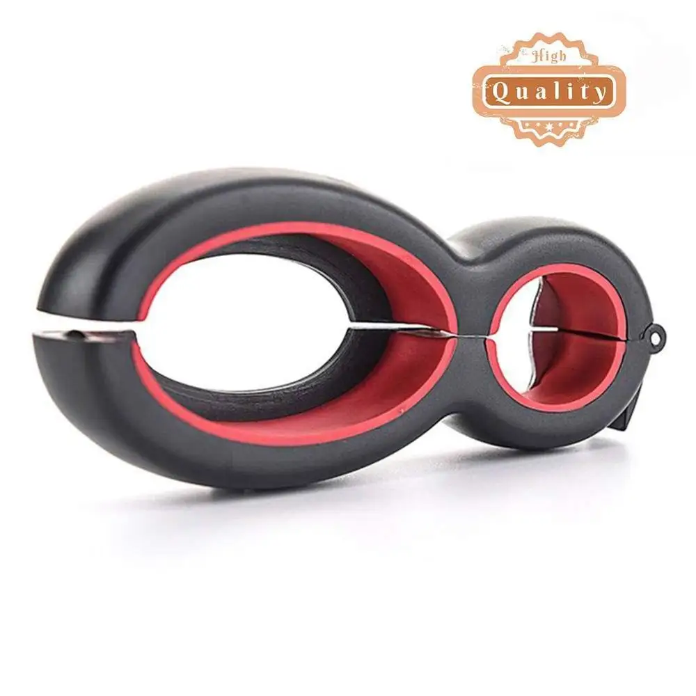 

6-in-1 Multifunction Can, Bottle, and Rubber Jar Lid Opener, Red/black