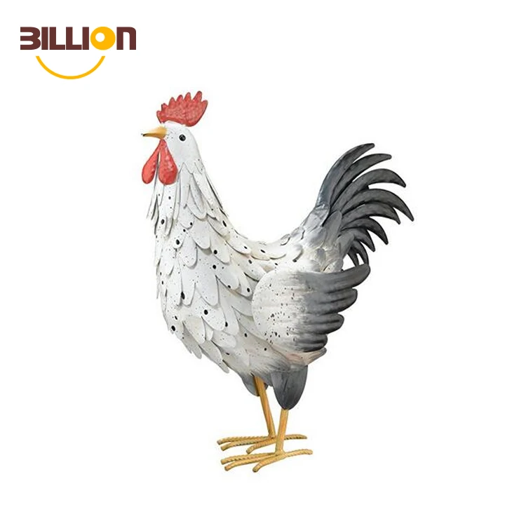 Cheap Wholesale Life Sized Outdoor Indoor Accent Metal Rooster Figurine