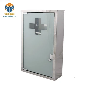 Yoobox Hot Sale Wall Mounted Stainless Steel First Aid Cabinet