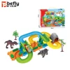 DIY mini dino park building block plastic toy with dinosaur figure